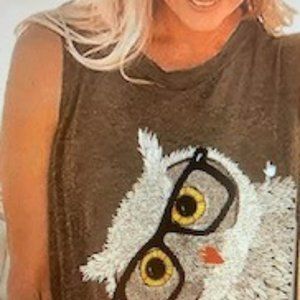 Brand new sleeveless Owl t-shirt